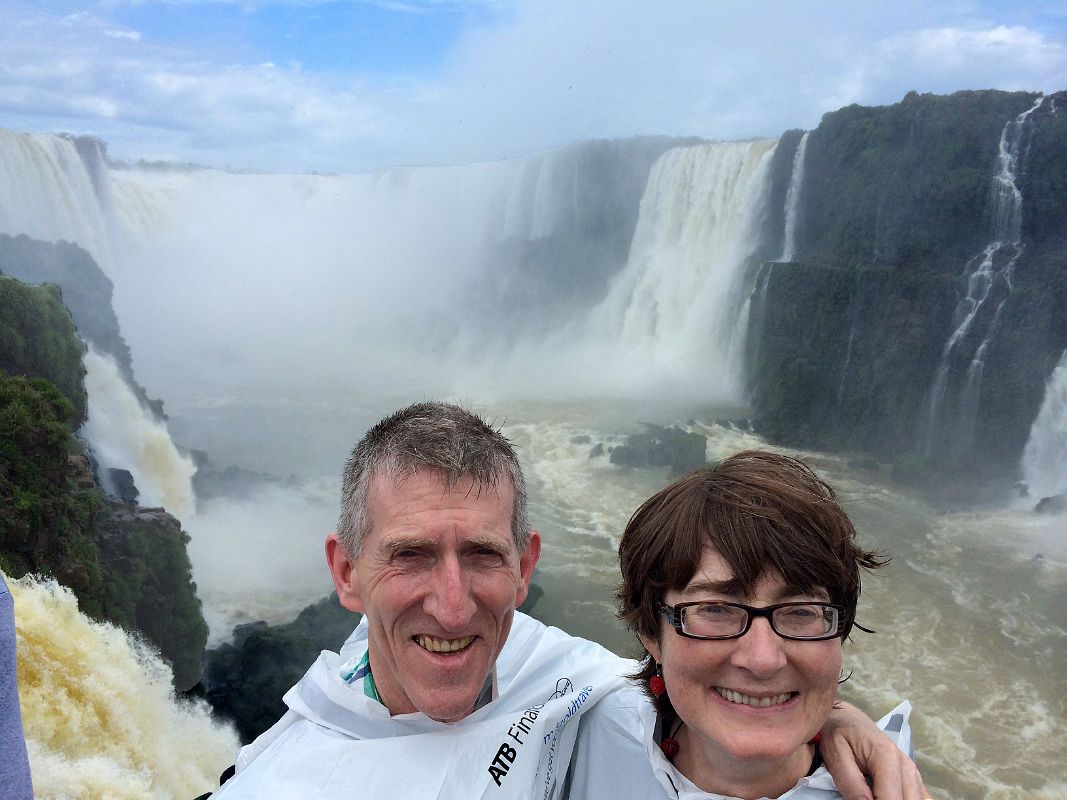 33 Jerome And Charlotte Ryan With Garganta Del Diablo Devils Throat Iguazu Falls Behind From Brazil Viewing Platform
